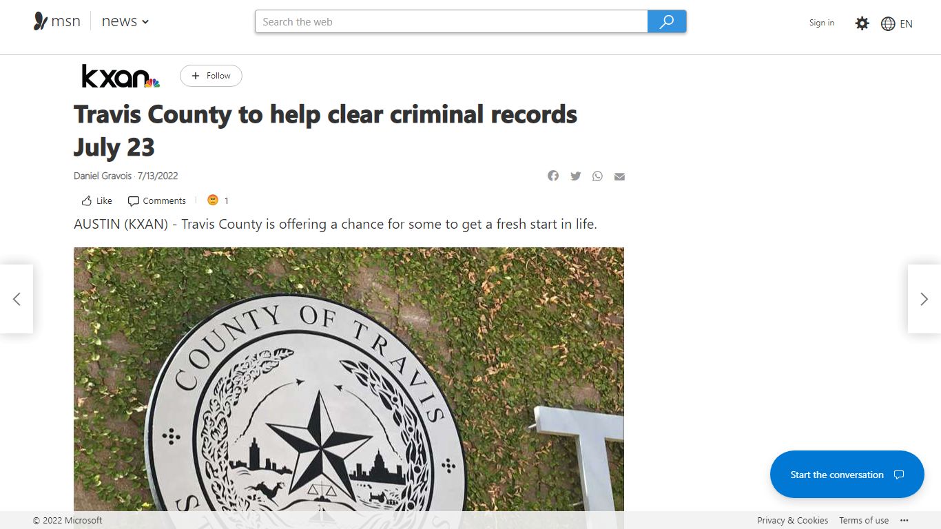 Travis County to help clear criminal records July 23 - MSN